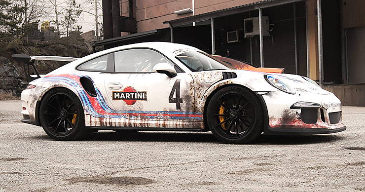 Martini Porsche GT3 RS vinyl wrapped